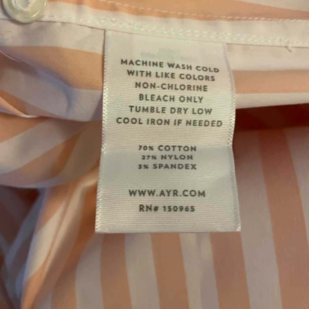 Nwot Ayr The Deep End Button Down Stripe Shirt In… - image 8